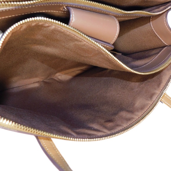 Coach Nina Carryall Tote - Light Saddle with gold metal accents - Picture 13 of 14